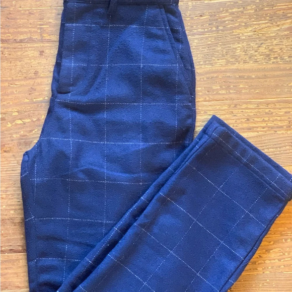 Gap Relaxed Taper Wool Blend Dress pants Men's Plaid New - Picture 4 of 10